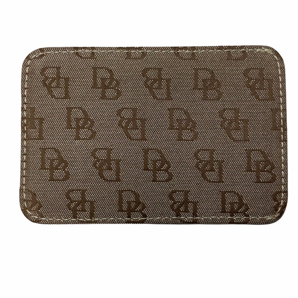 Dooney & Bourke Buckle Satchel Tote Bag Purse ID Card DB Signature Leather Trim - Picture 12 of 13